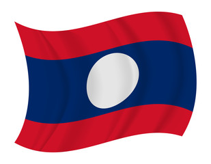 Laos flag waving vector