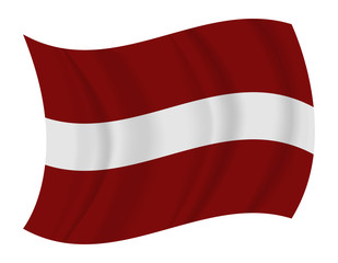 Latvia flag waving vector