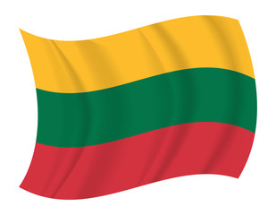 Lithuania flag waving vector