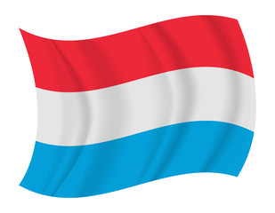 Luxembourg flag waving vector