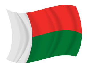 Madagascar flag waving vector