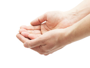 hands on a white background isolated