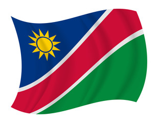 Namibia flag waving vector