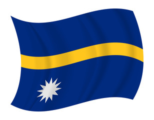 Nauru flag waving vector