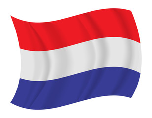 Netherlands flag waving vector