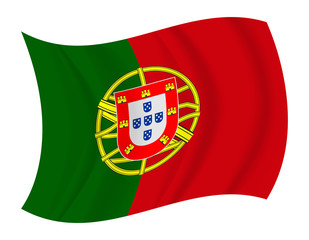 Portugal flag waving vector