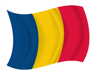 Romania flag waving vector