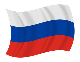 Naklejka premium Russia flag waving vector