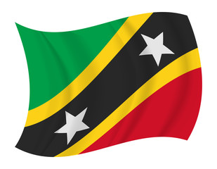 Saint Kitts and Nevis flag waving vector