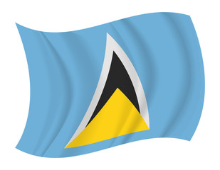 Saint Lucia flag waving vector