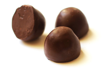 Chocolate candies close-up