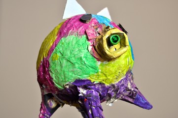 Gebasteltes Luftballonschwein
