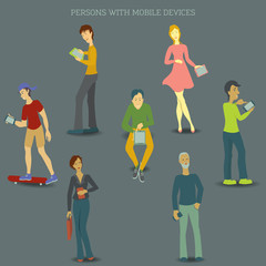 Persons with mobile devices