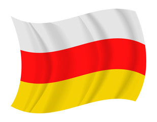 South Ossetia flag waving vector