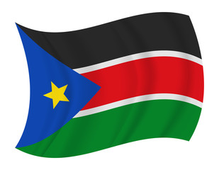 South Sudan flag waving vector