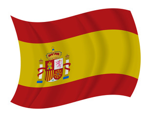Spain flag waving vector