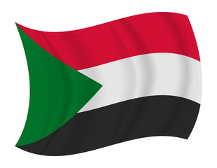 Sudan flag waving vector