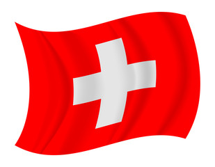 Switzerland flag waving vector