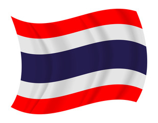 Thailand flag waving vector