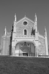 Fototapeta premium Madrid black white. Black and white.