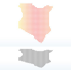 Fototapeta na wymiar Map of Kenya with Dot Pattern
