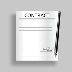 Contract icon. Vector.