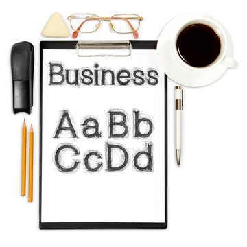abstract business background with alphabet