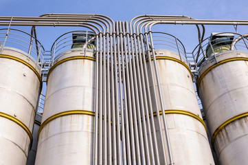 Chemical plant, containers