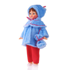 the doll in the blue coat