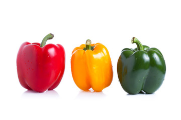 sweet pepper isolated on white background