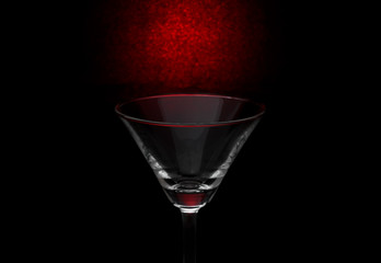 Empty martini glass.