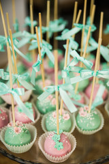 wedding dessert with delicious Cake pops