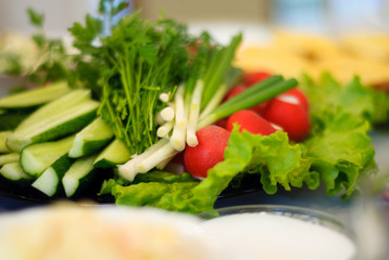 Different fresh tasty vegetables for healthy dinner