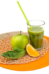 Green smoothie with Apple and citrus