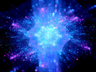 Colorful explosion in space