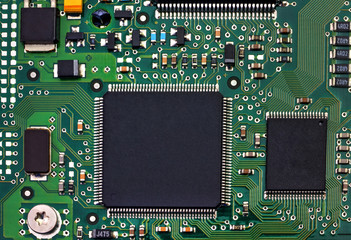 Electronic circuit board with components