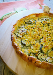 homemade zucchini and corn quiche © fakko46
