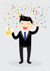 Businessman party Concept