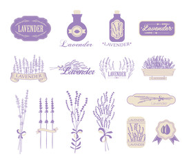 Vintage lavender background, aromatherapy and spa packaging