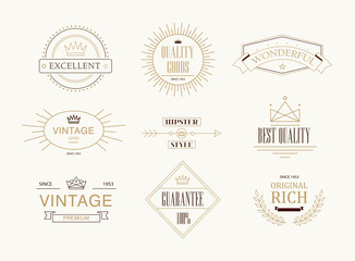 Premium quality labels set