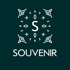 monogram design template with letters