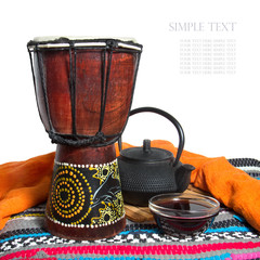tea and ethnic drum