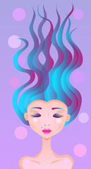 A girl with dyed hair