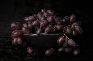 Purple Grapes still life dark