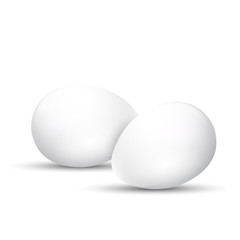 white eggs on white background
