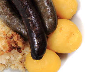 black and white pudding as czech typical food