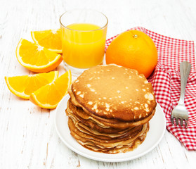 pancakes with orange