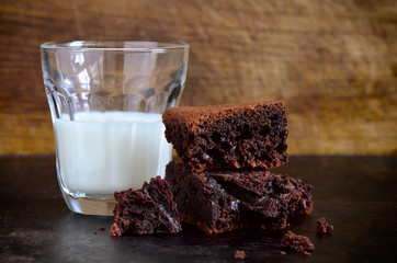 Brownies with milk
