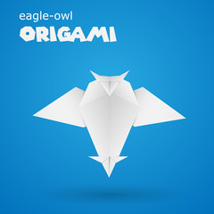 origami paper eagle-owl