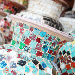 Fototapeta premium vase of colored mosaics
